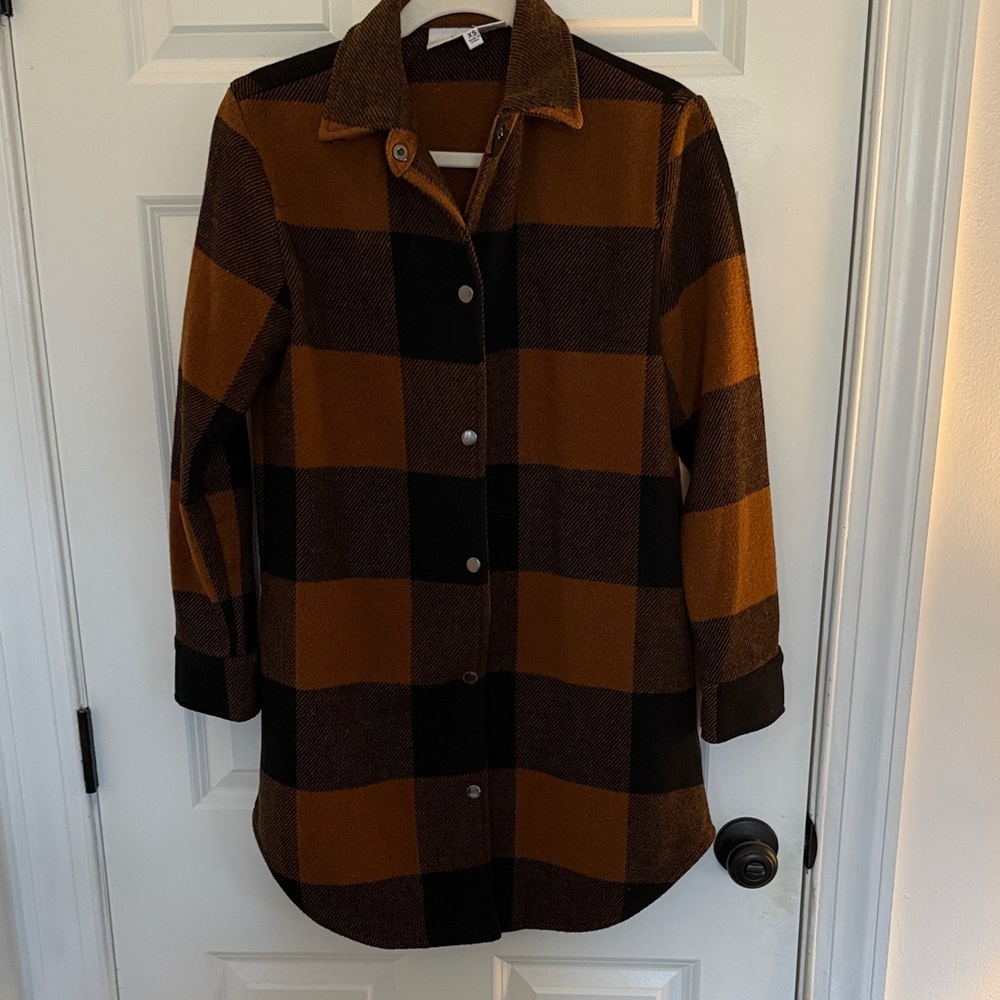BB Dakota by Steve Madden Tan and Black Checkered Tunic